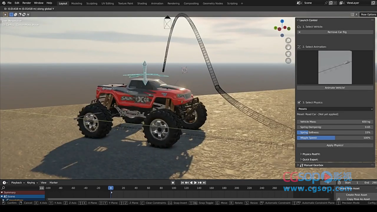 三维汽车模型自动绑定Blender插件 Launch Control Auto Car Rig v1.2.0