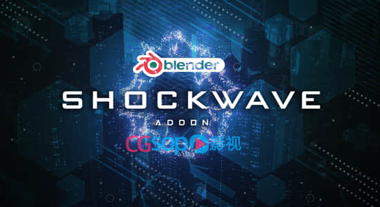 科幻能量冲击波视觉特效Blender插件 Shockwave Addon V1.2