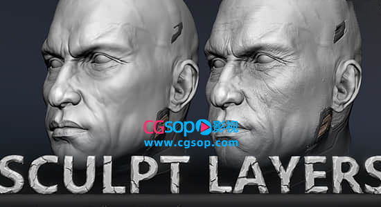 给三维模型雕刻添加更多细节Blender插件 Sculpt Layers V0.6