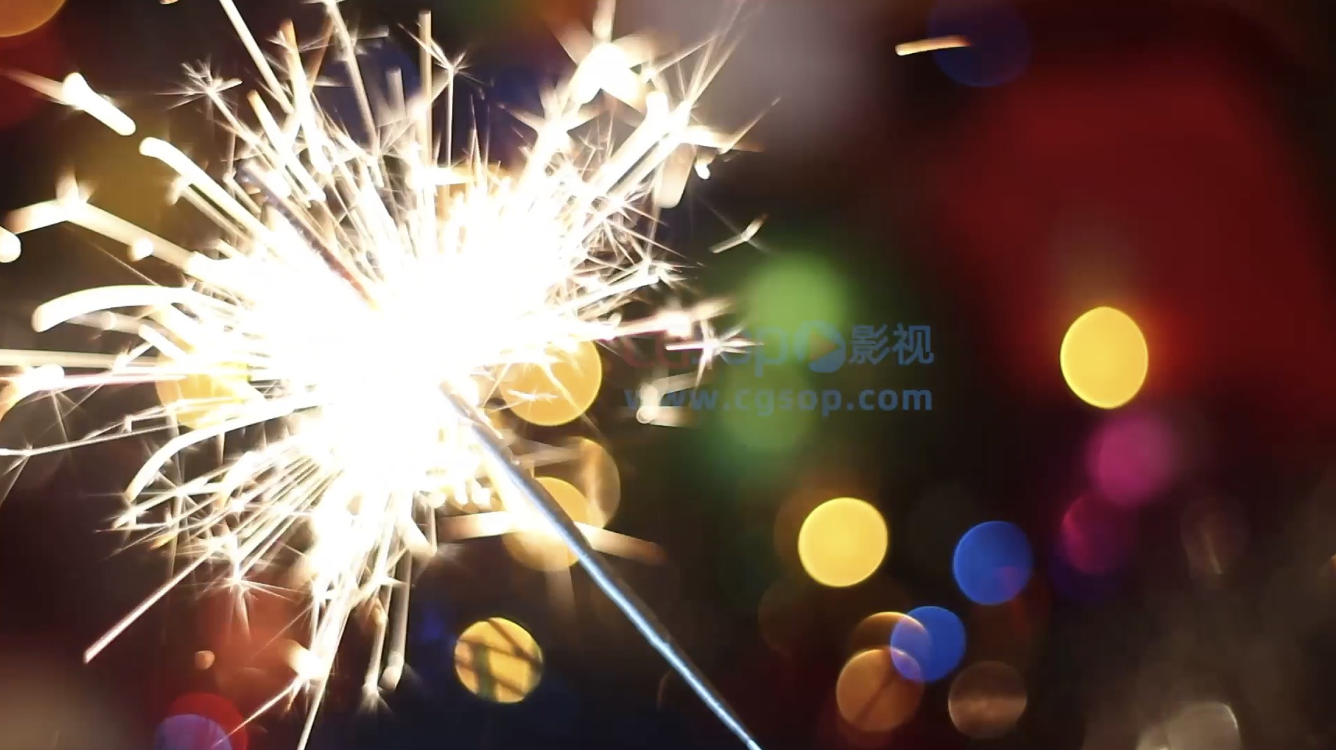 烟花特写节日礼花素材 Sparkler