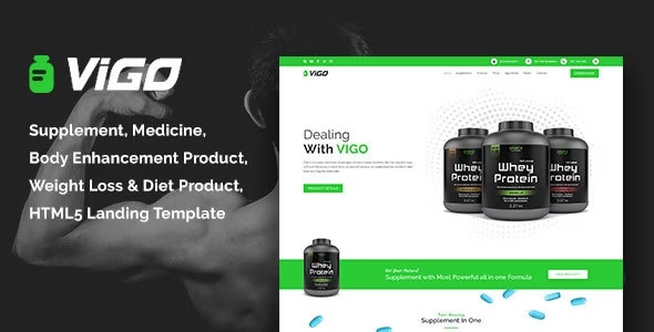 VIGO-Health Supplement Landing Page HTML Template