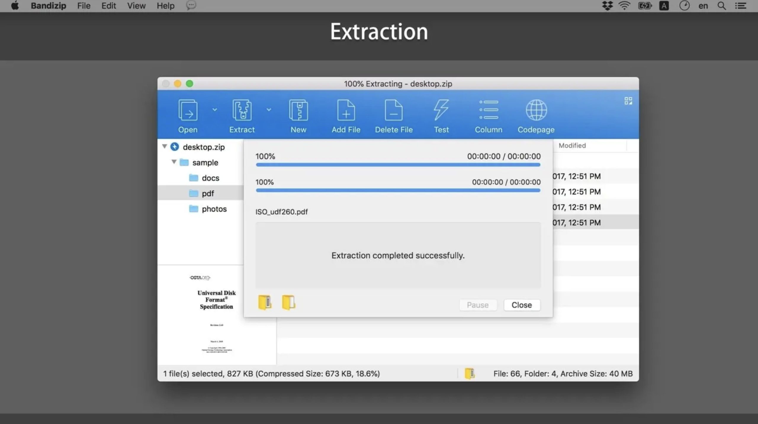 Bandizip Archiver For Mac v7.30 强大的mac解压缩软件