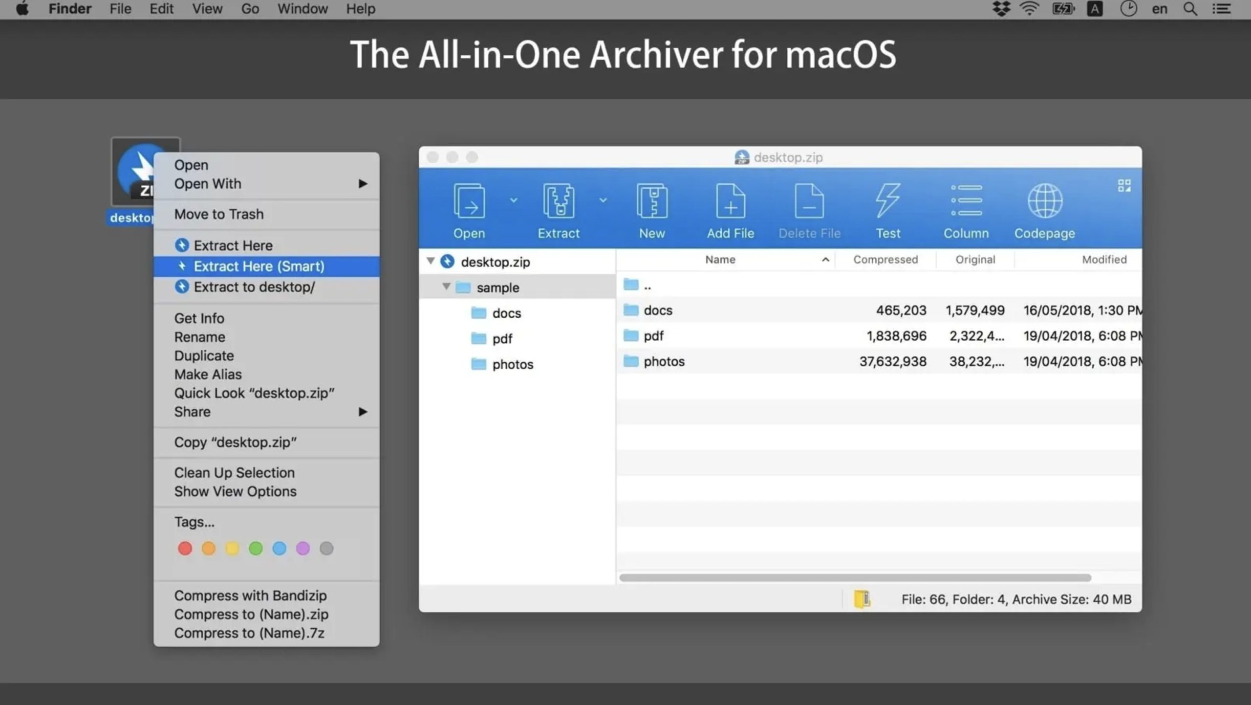 Bandizip Archiver For Mac v7.30 强大的mac解压缩软件