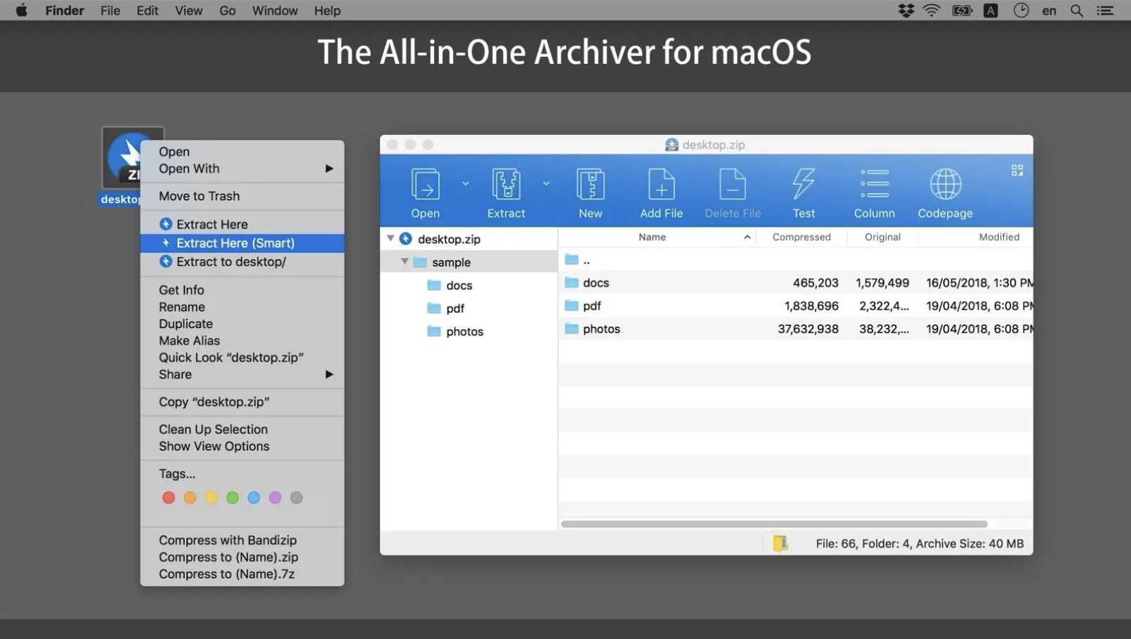 Bandizip Archiver For Mac v7.30 强大的mac解压缩软件