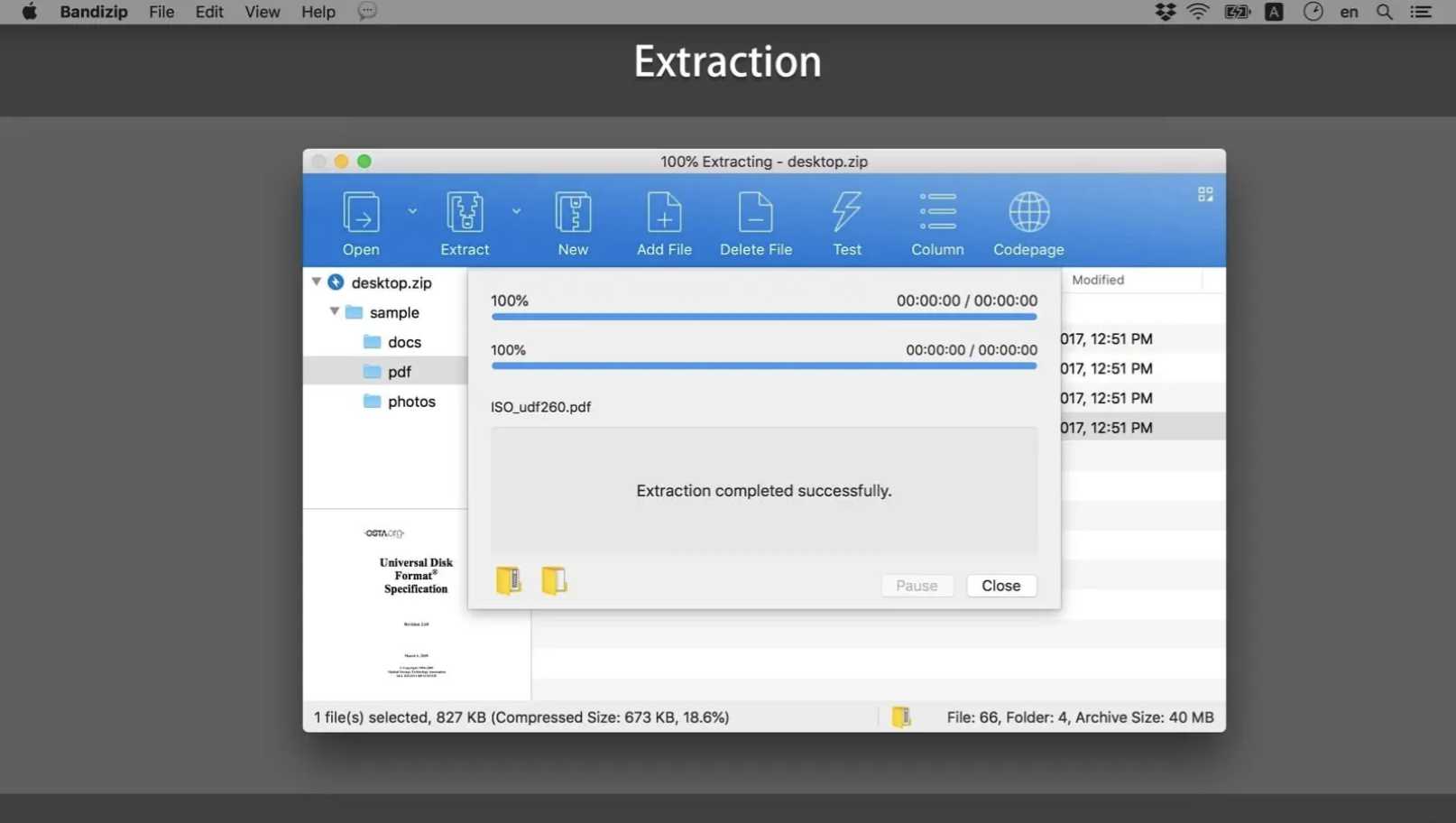 Bandizip Archiver For Mac v7.30 强大的mac解压缩软件