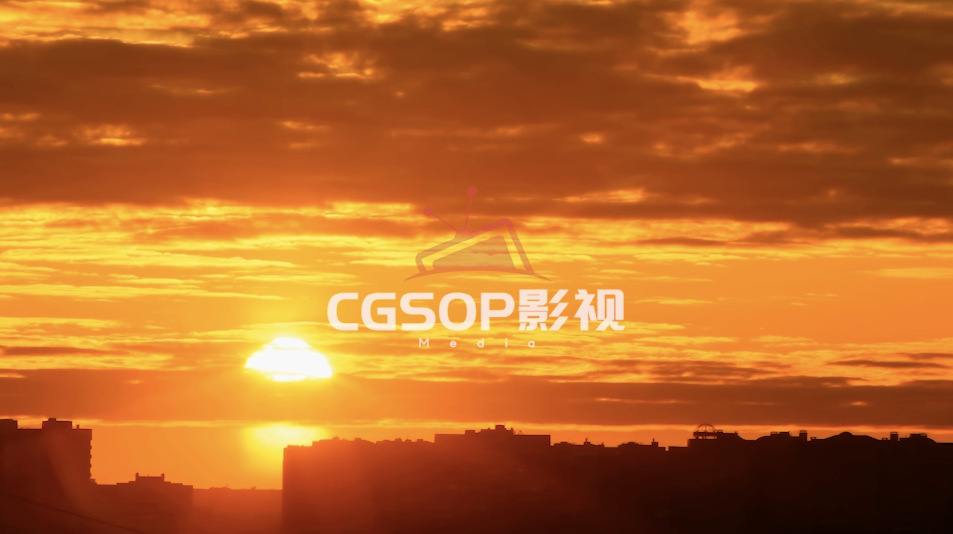 清晨日出太阳升起夕阳西下