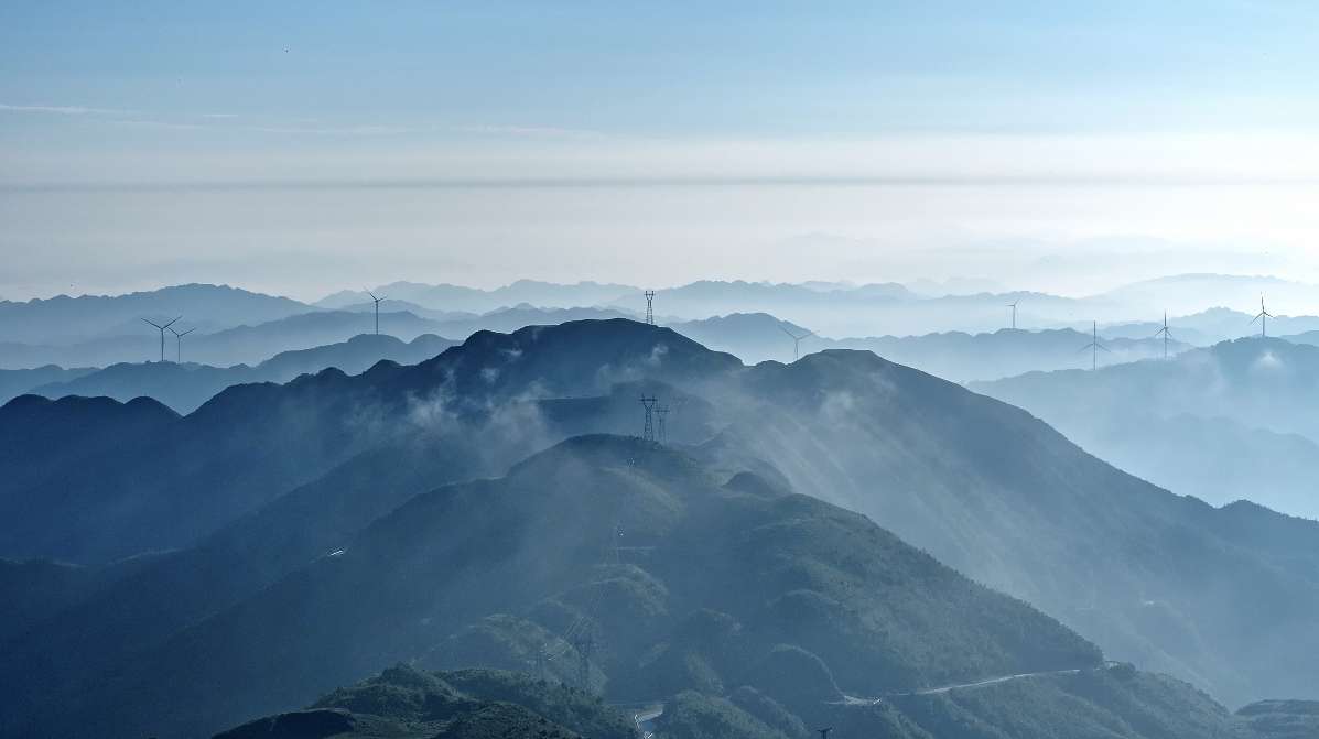 大山风力发电4K素材