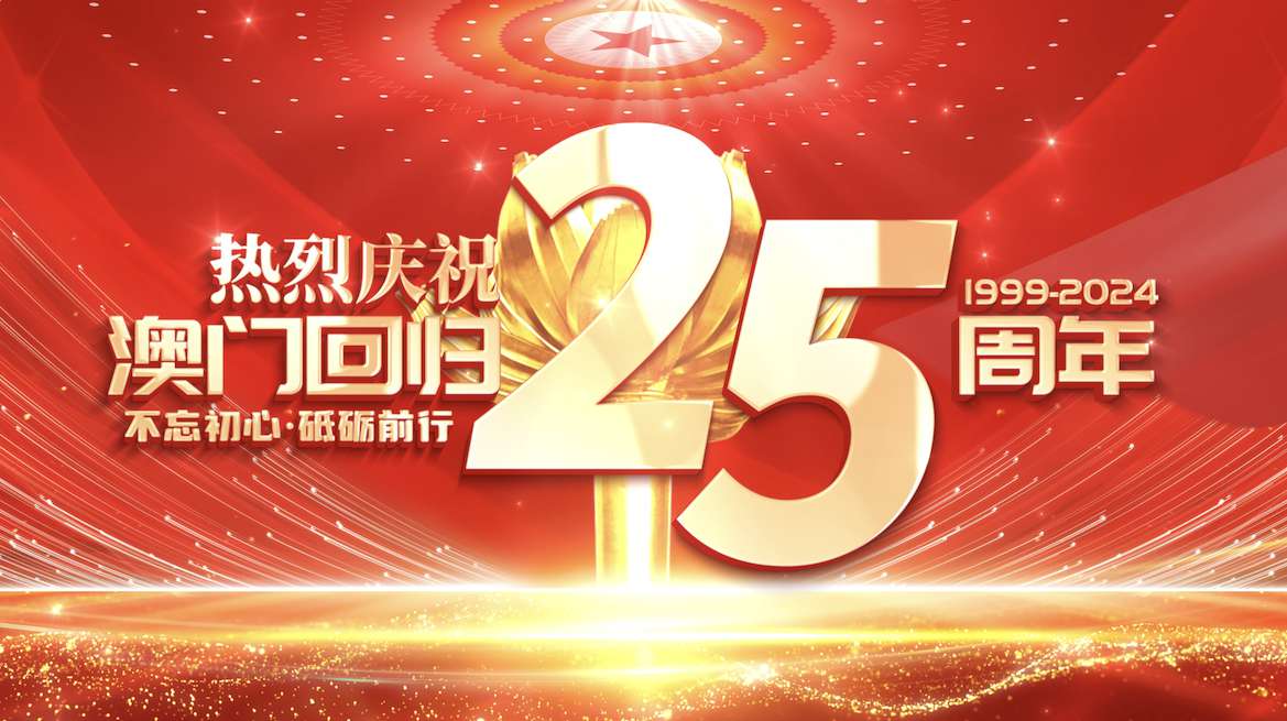 红色大气港澳回归25周年纪念片头